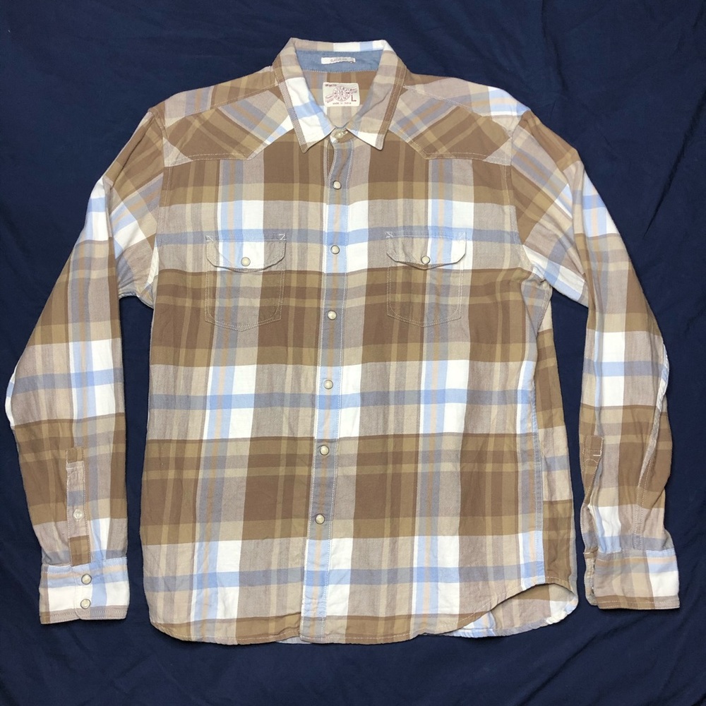 Lucky Brand Pearl Snap Western Rockabilly Shirt